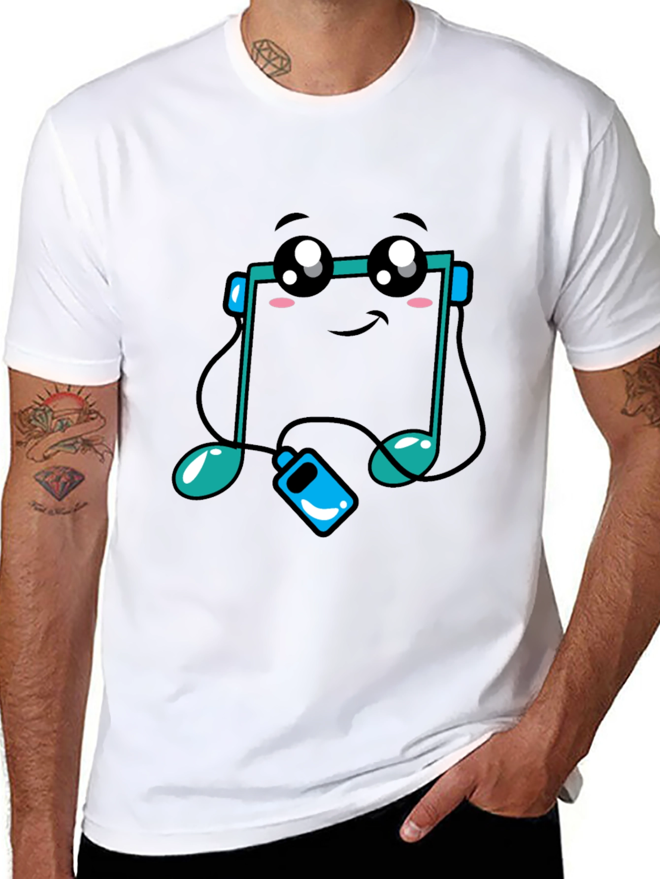 Cute Music Note T-Shirt - Black Graphic Tee