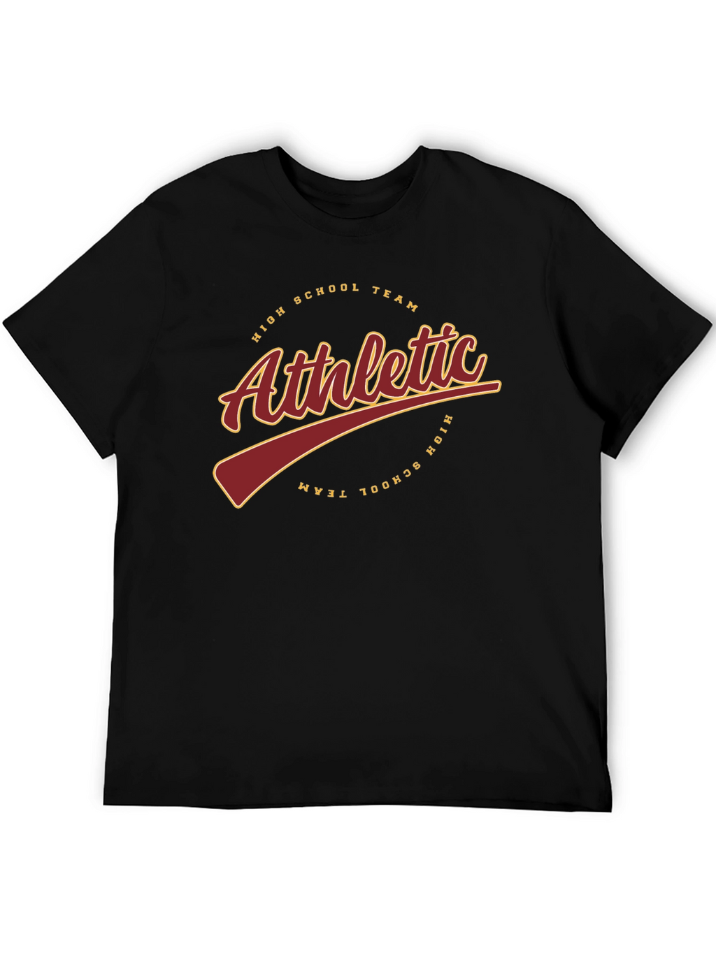 Athletic High School Team Black T-Shirt