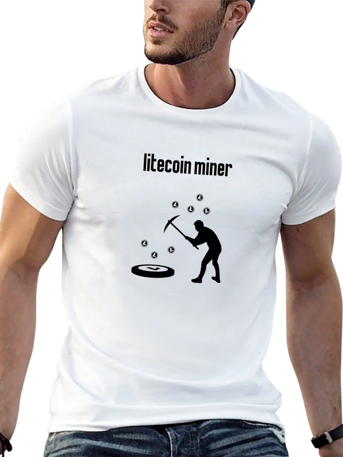 Litecoin Miner Crypto T-Shirt - Black