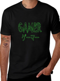 Gamer T-Shirt - Black - Graphic Print