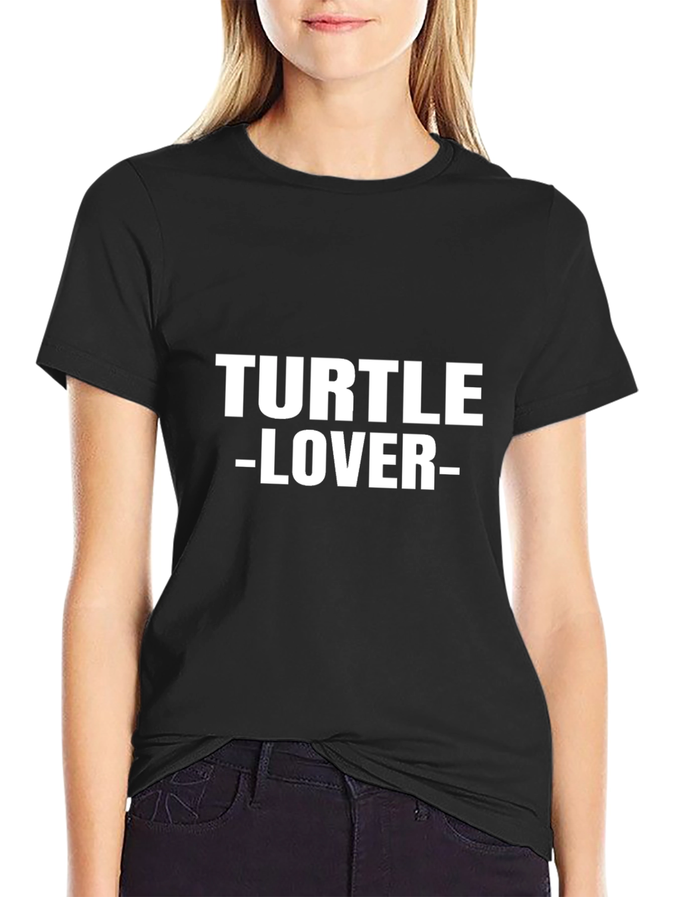 Turtle Lover Black Graphic Tee