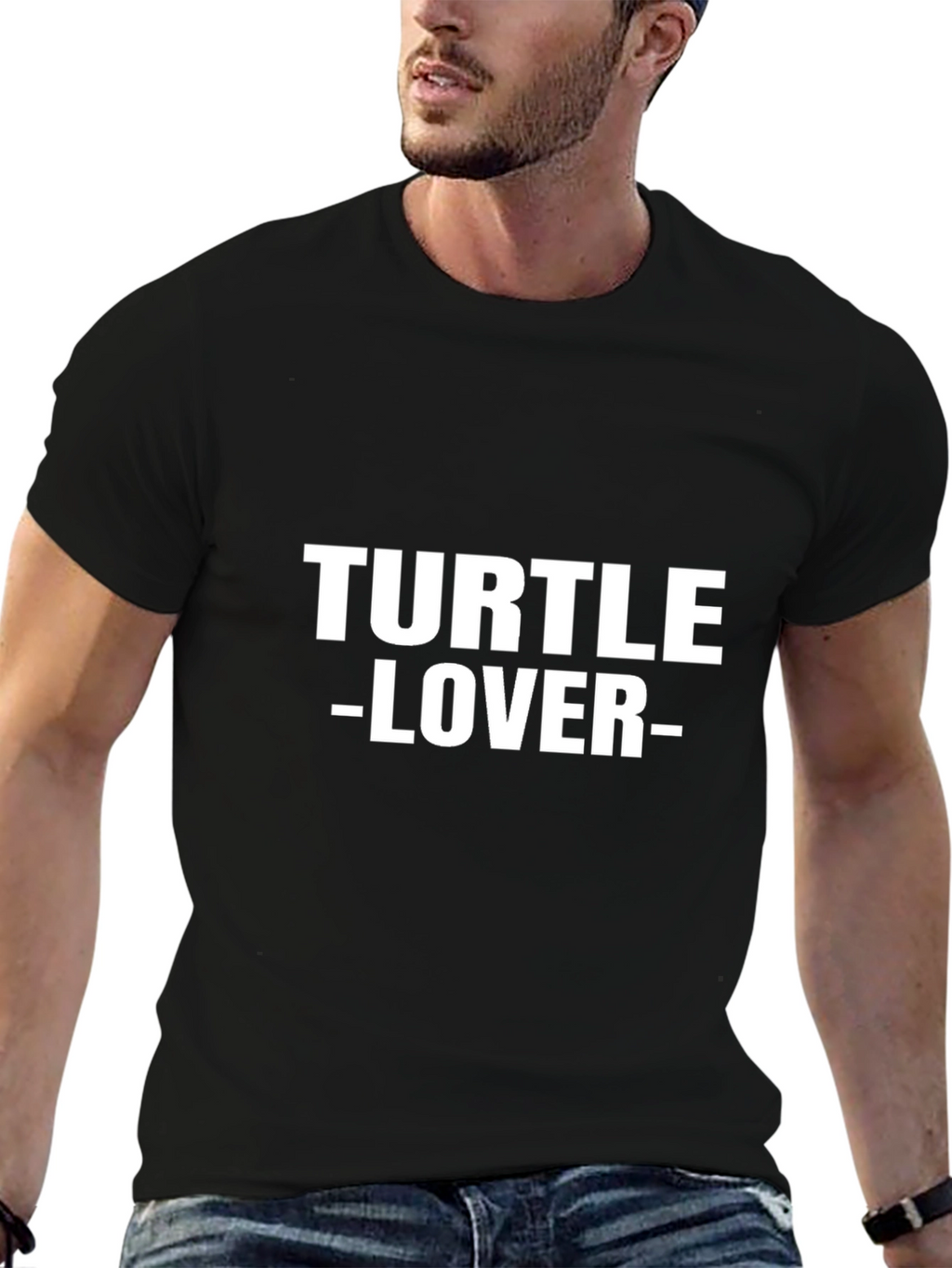 Turtle Lover Black Graphic Tee