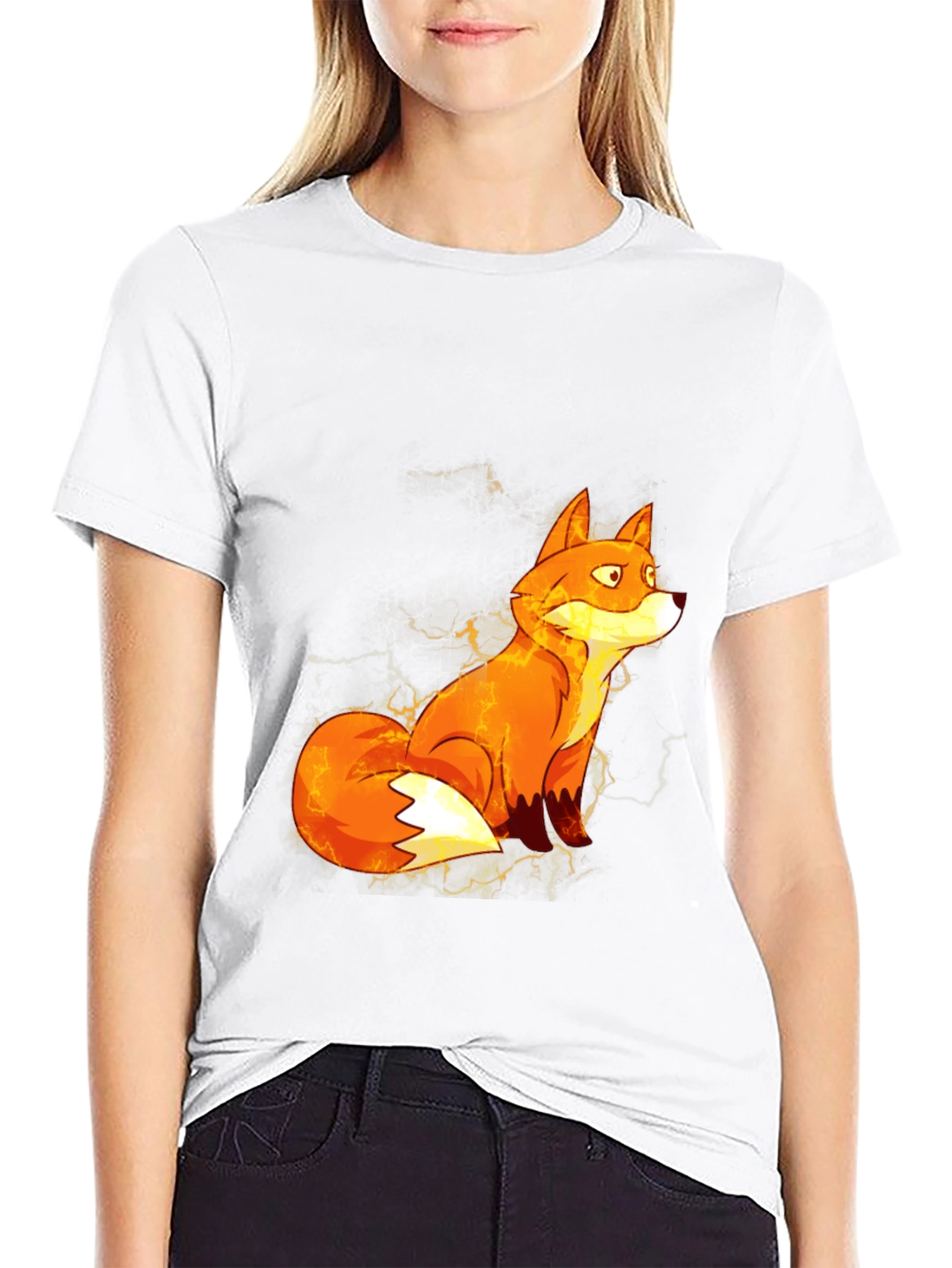 Fiery Fox Graphic Tee - Bold Animal Print