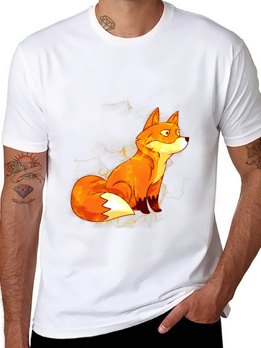 Fiery Fox Graphic Tee - Bold Animal Print