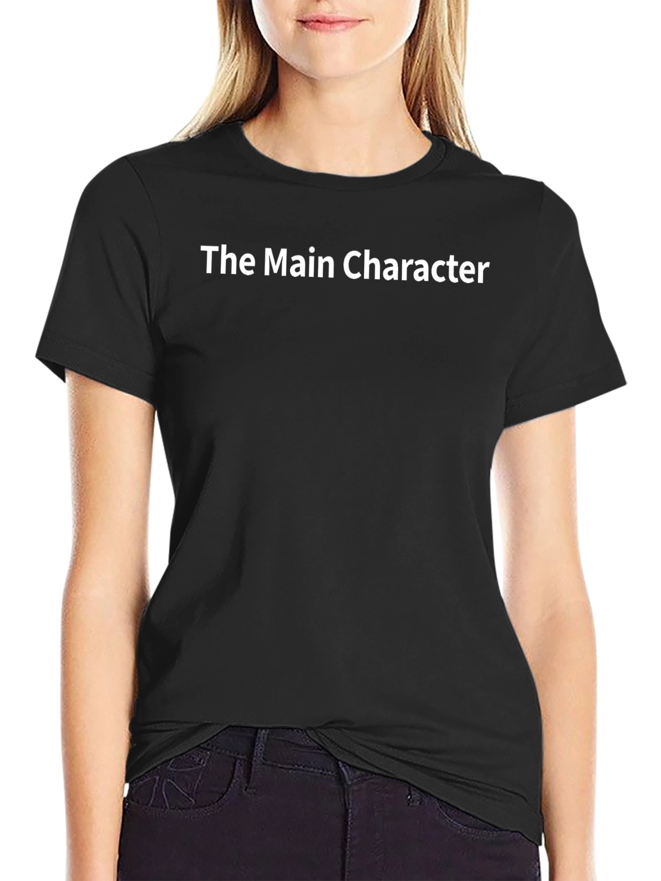 The Main Character Black Graphic Tee Shirt