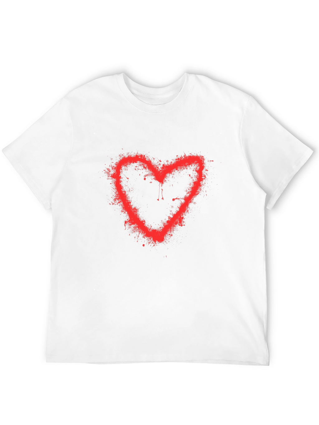 Red Heart Spray Paint T-Shirt
