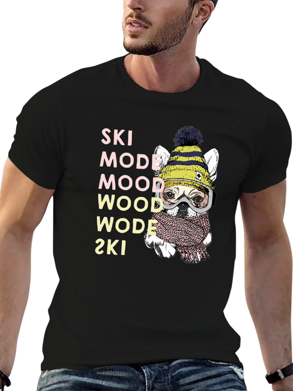 Ski Mode Dog T-Shirt
