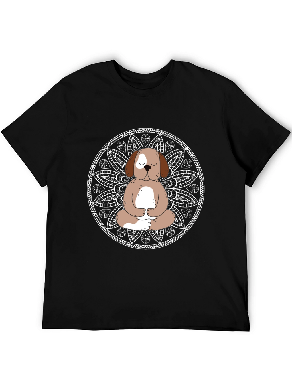 Meditating Dog Mandala T-Shirt
