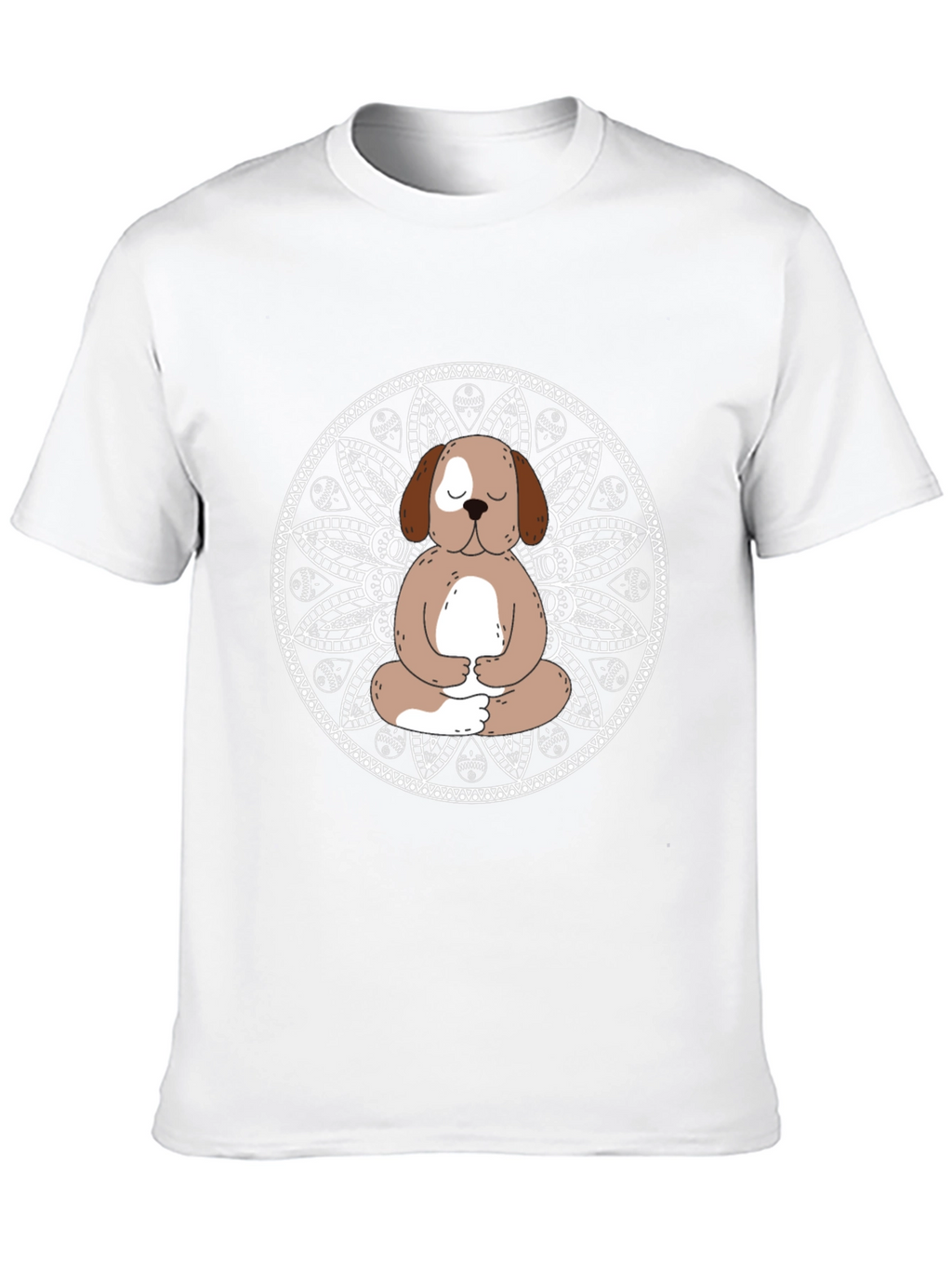 Meditating Dog Mandala T-Shirt