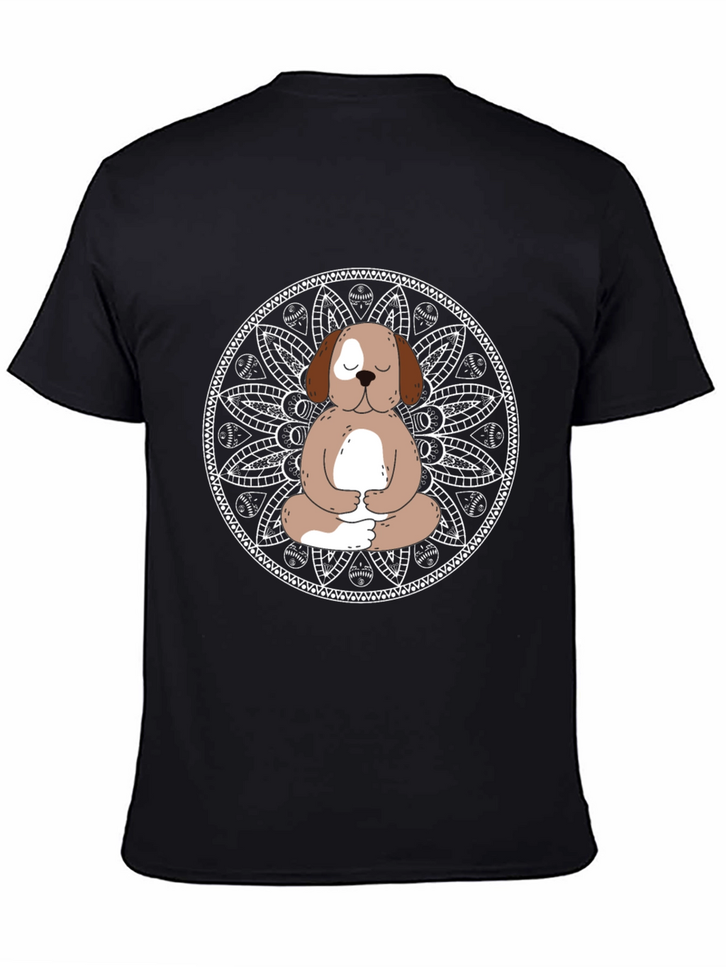 Meditating Dog Mandala T-Shirt