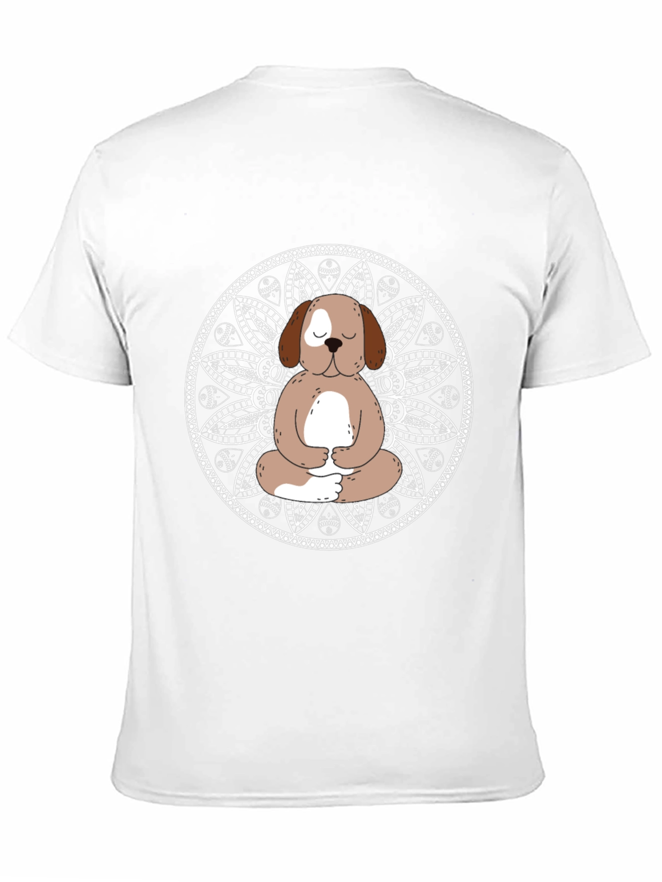 Meditating Dog Mandala T-Shirt