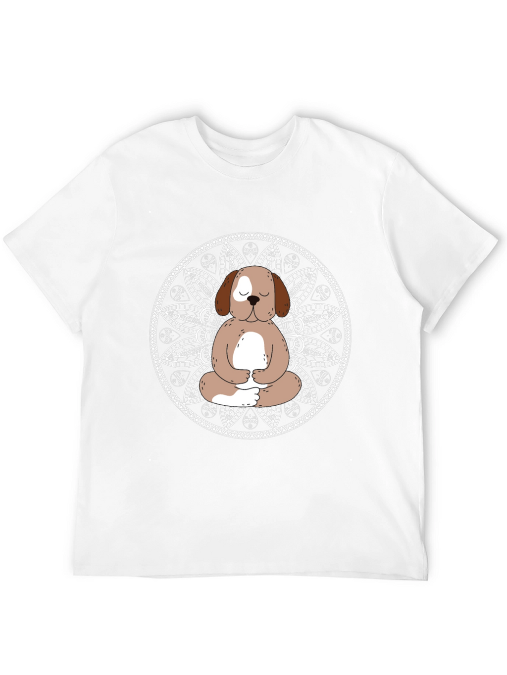 Meditating Dog Mandala T-Shirt