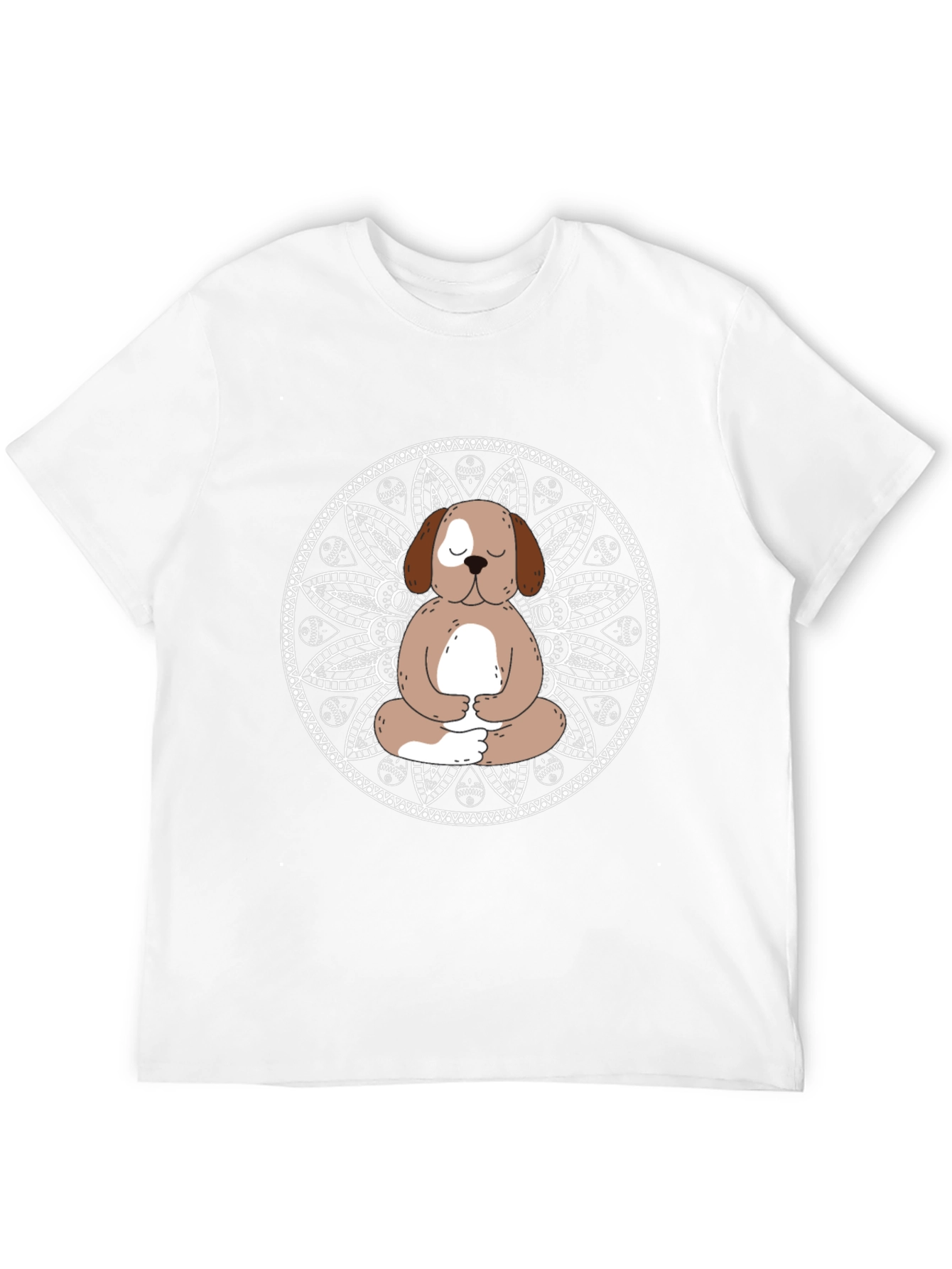Meditating Dog Mandala T-Shirt