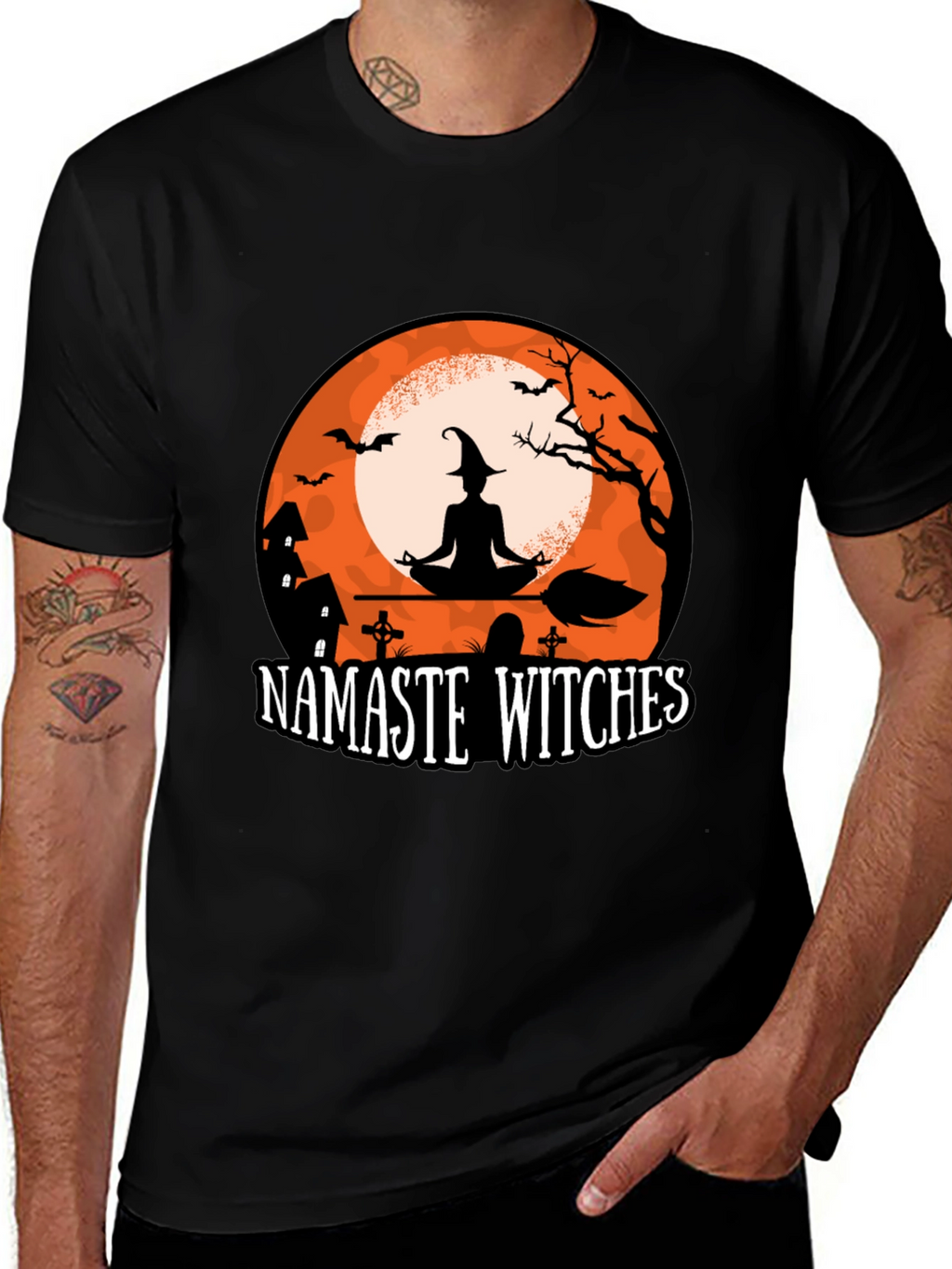 Namaste Witches Halloween T-Shirt