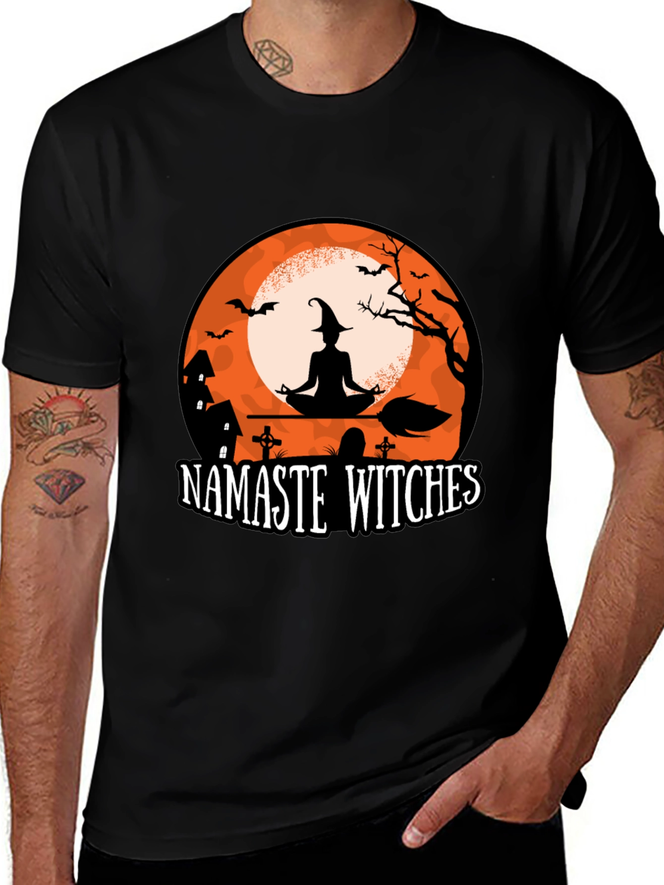 Namaste Witches Halloween T-Shirt