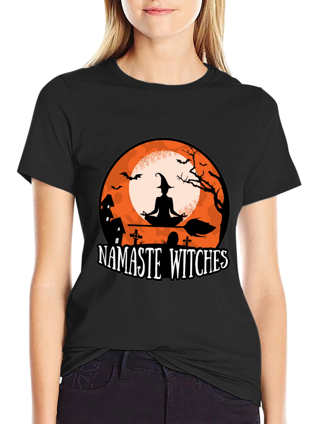Namaste Witches Halloween T-Shirt