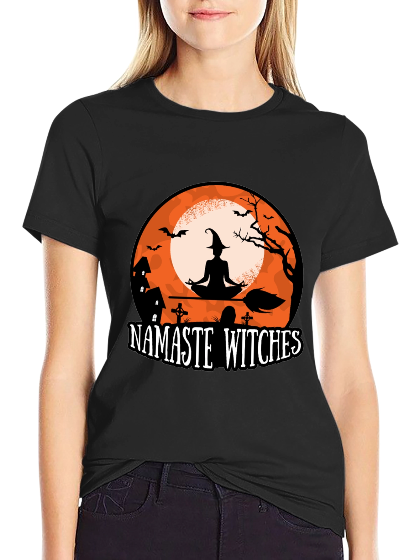 Namaste Witches Halloween T-Shirt