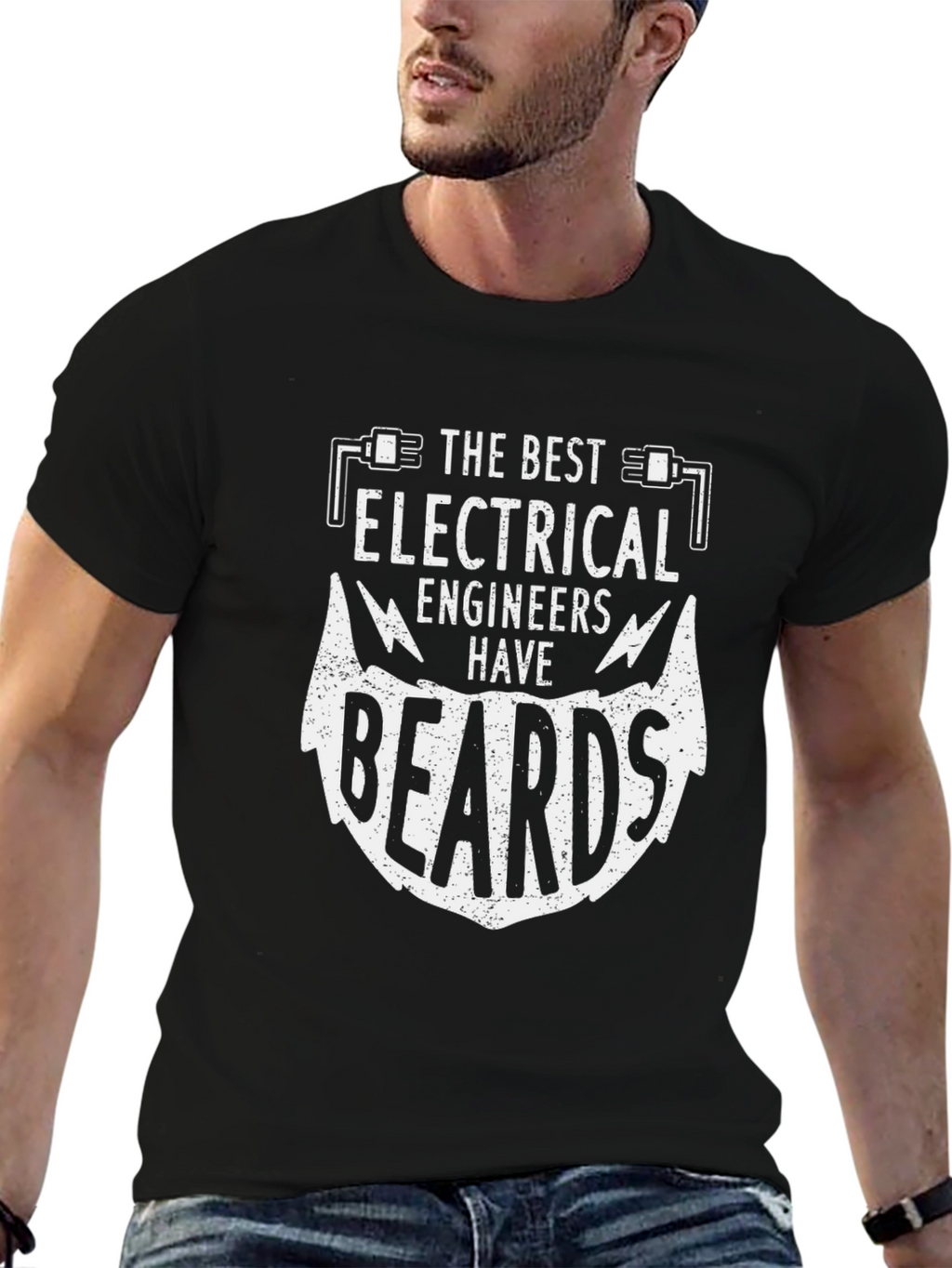 Electrical Engineer Beard Graphic T-Shirt