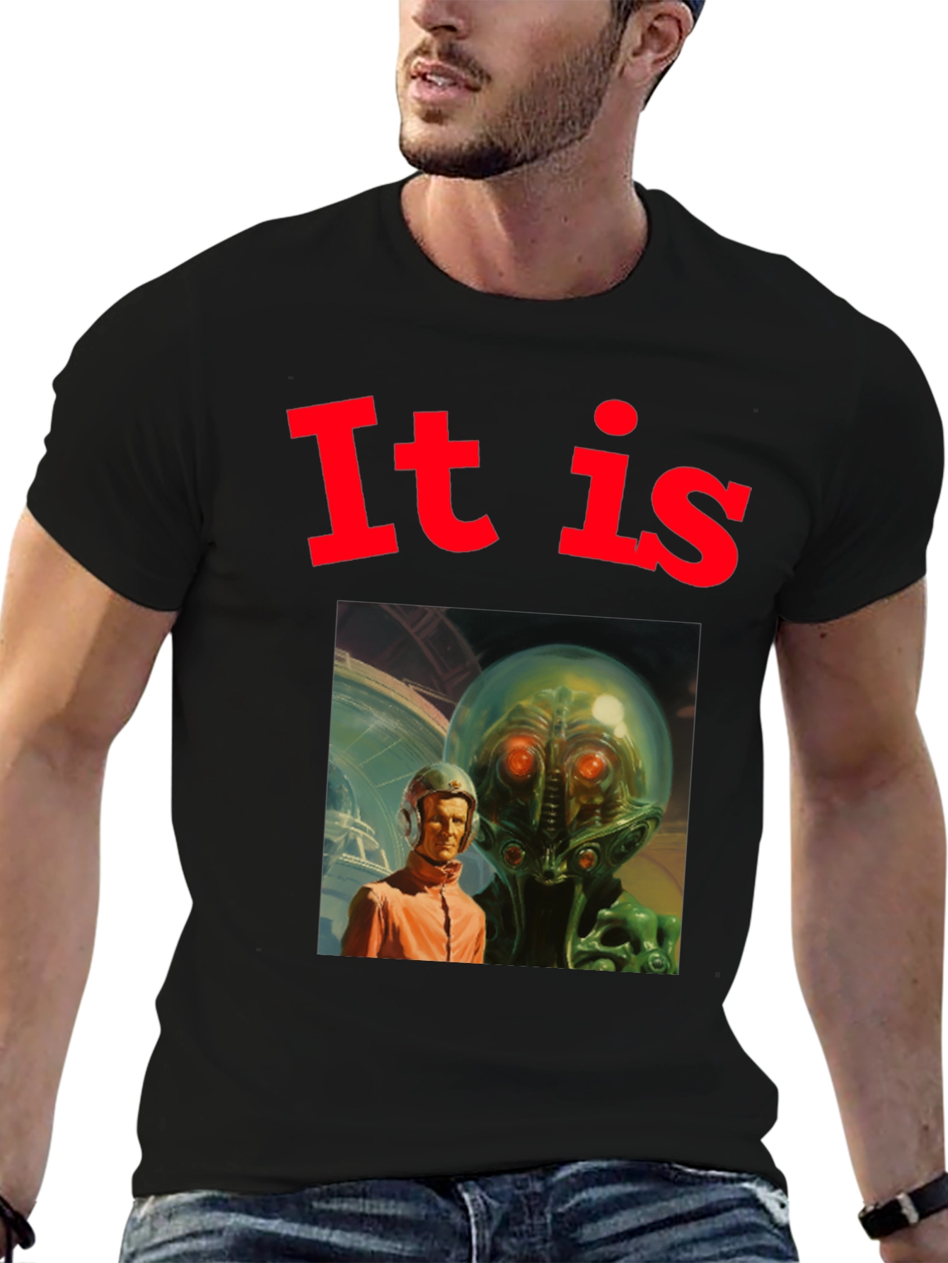 Retro Sci-Fi T-Shirt - It Is Alien Encounter