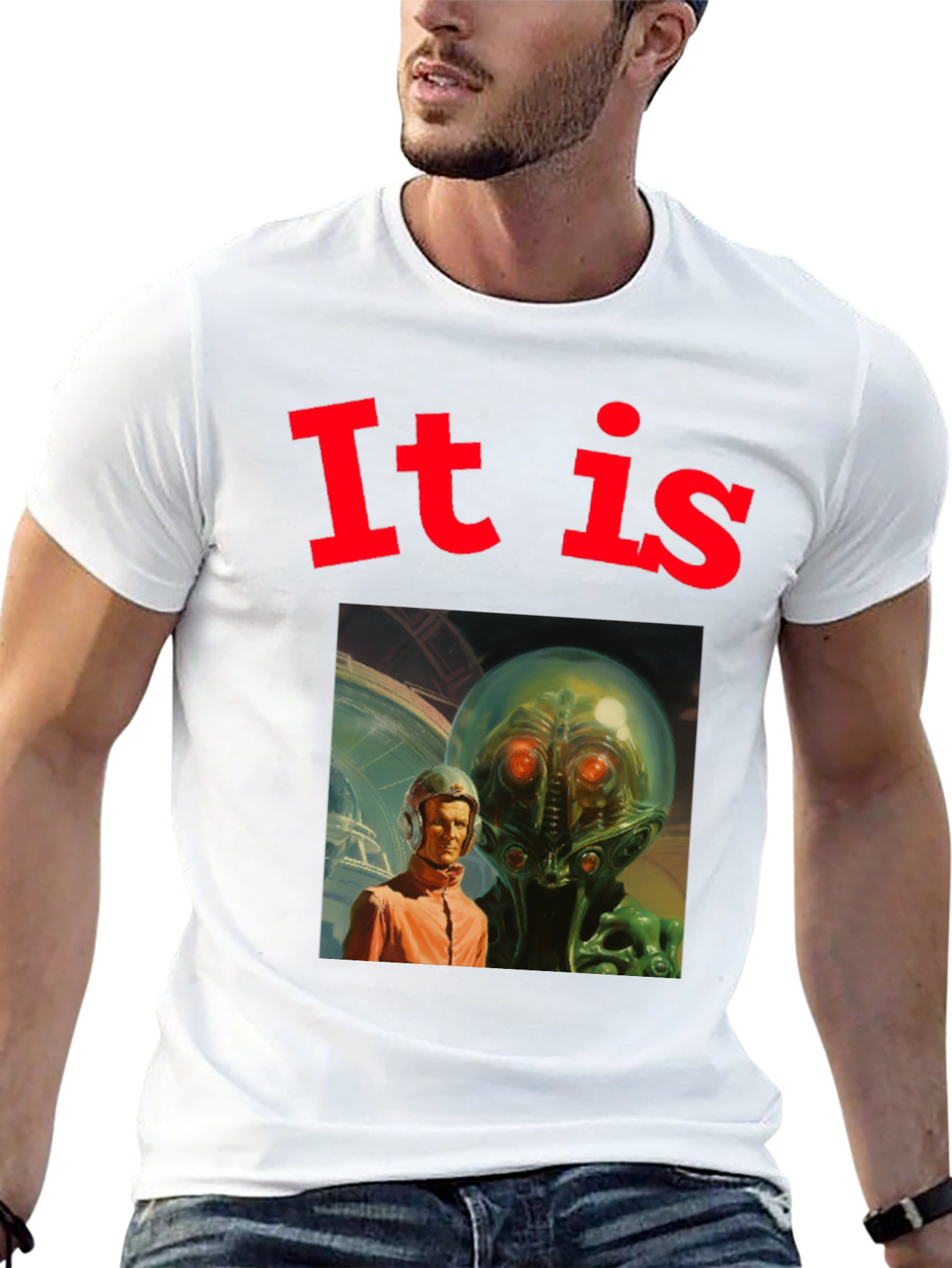 Retro Sci-Fi T-Shirt - It Is Alien Encounter