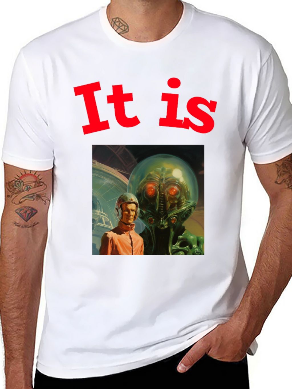 Retro Sci-Fi T-Shirt - It Is Alien Encounter