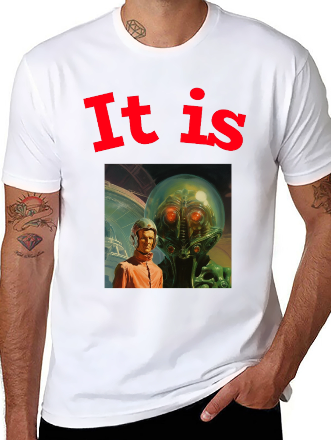 Retro Sci-Fi T-Shirt - It Is Alien Encounter