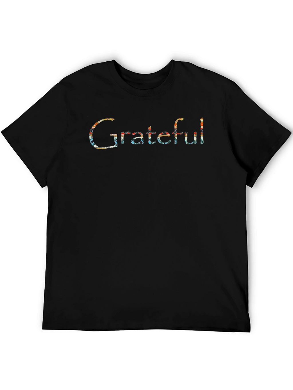 Grateful Graphic Tee - Black Cotton T-Shirt
