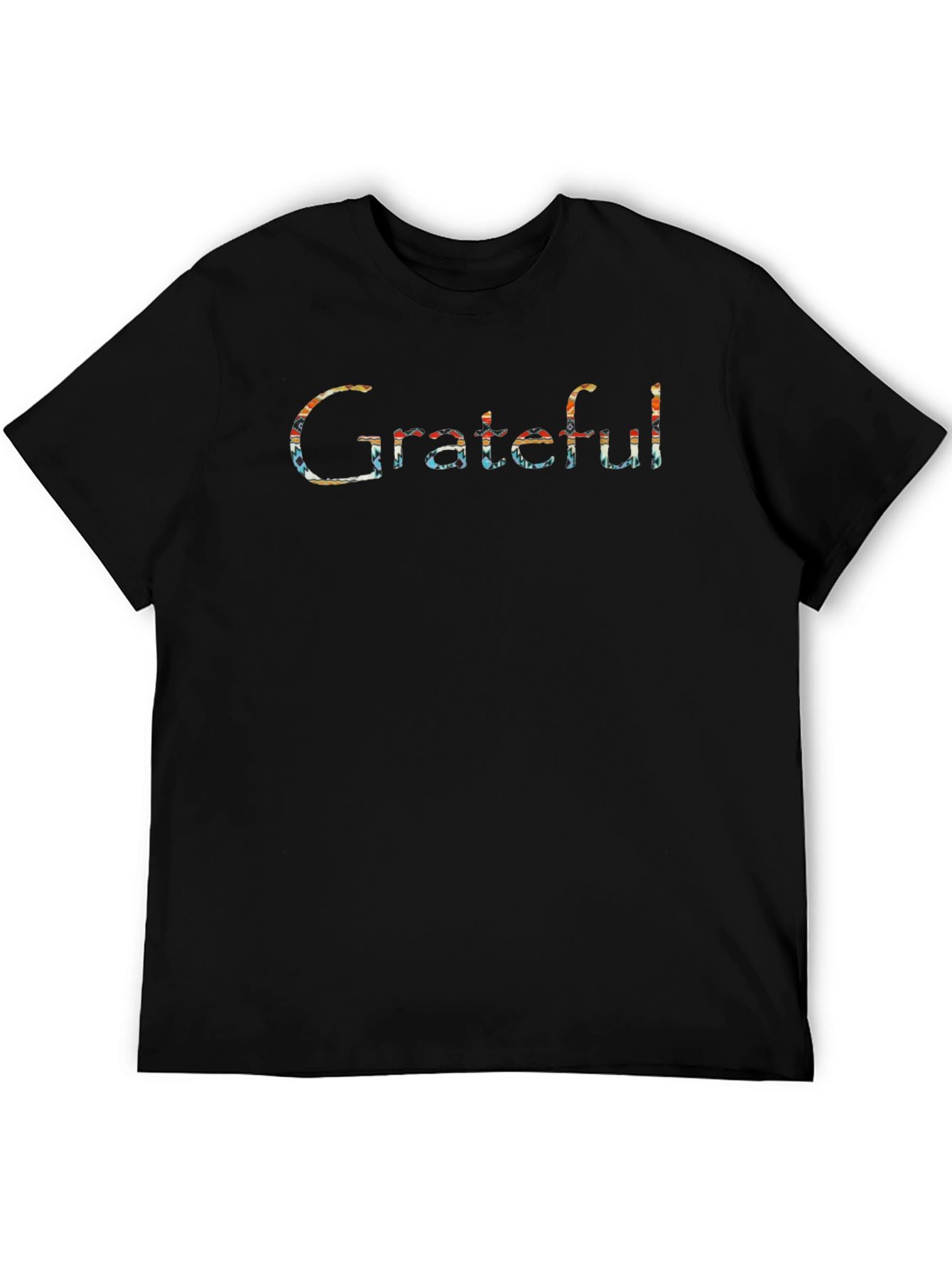 Grateful Graphic Tee - Black Cotton T-Shirt