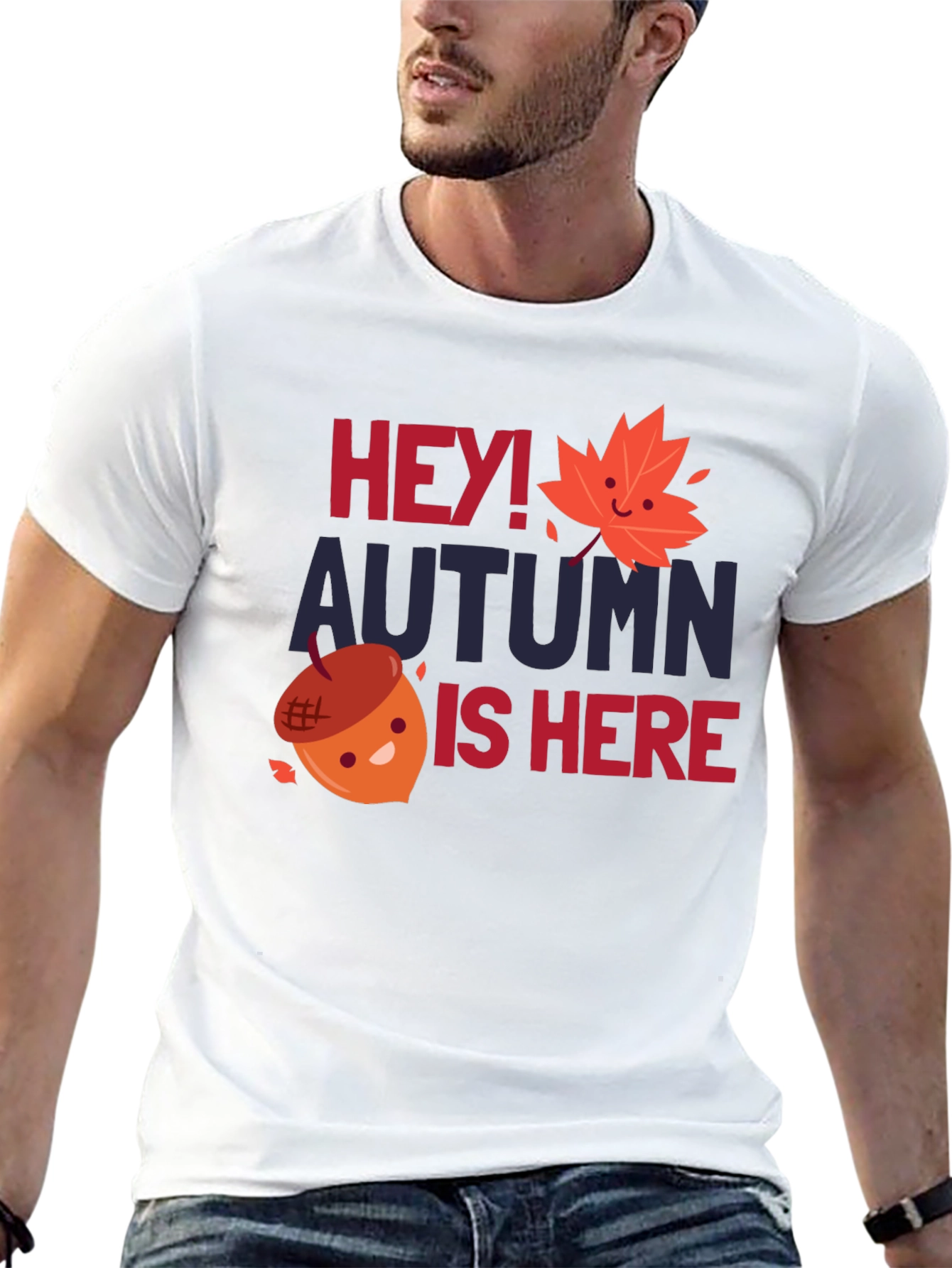 Hey! Autumn Is Here Black Graphic Tee