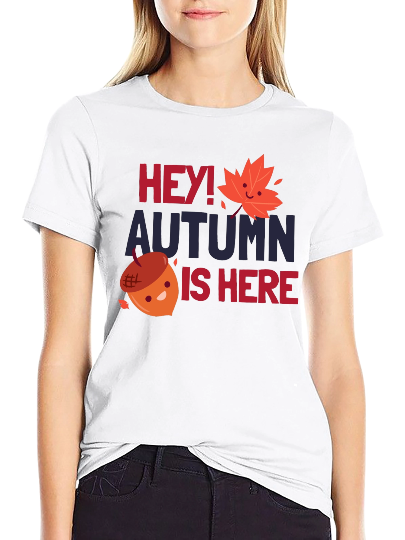 Hey! Autumn Is Here Black Graphic Tee