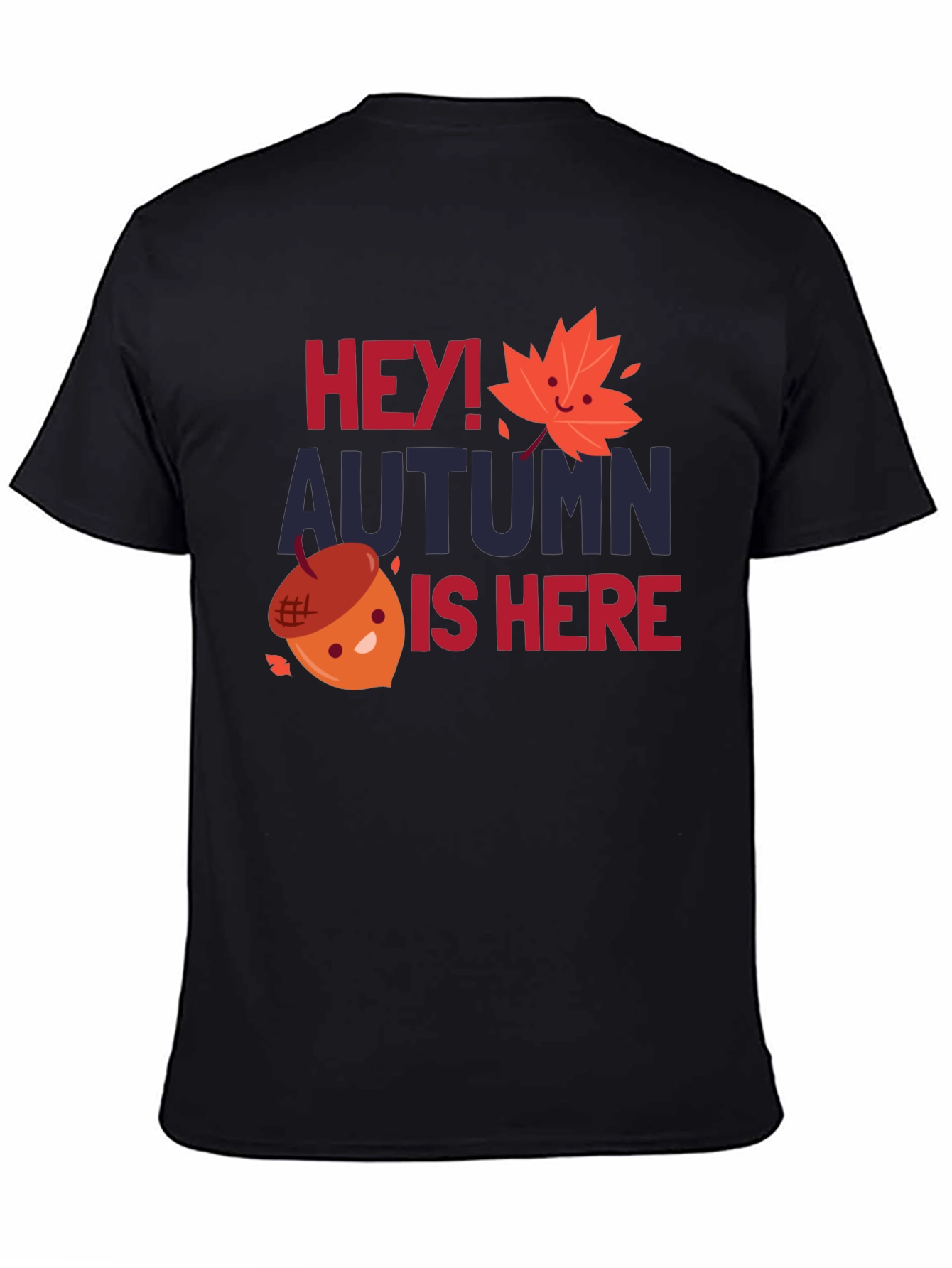 Hey! Autumn Is Here Black Graphic Tee