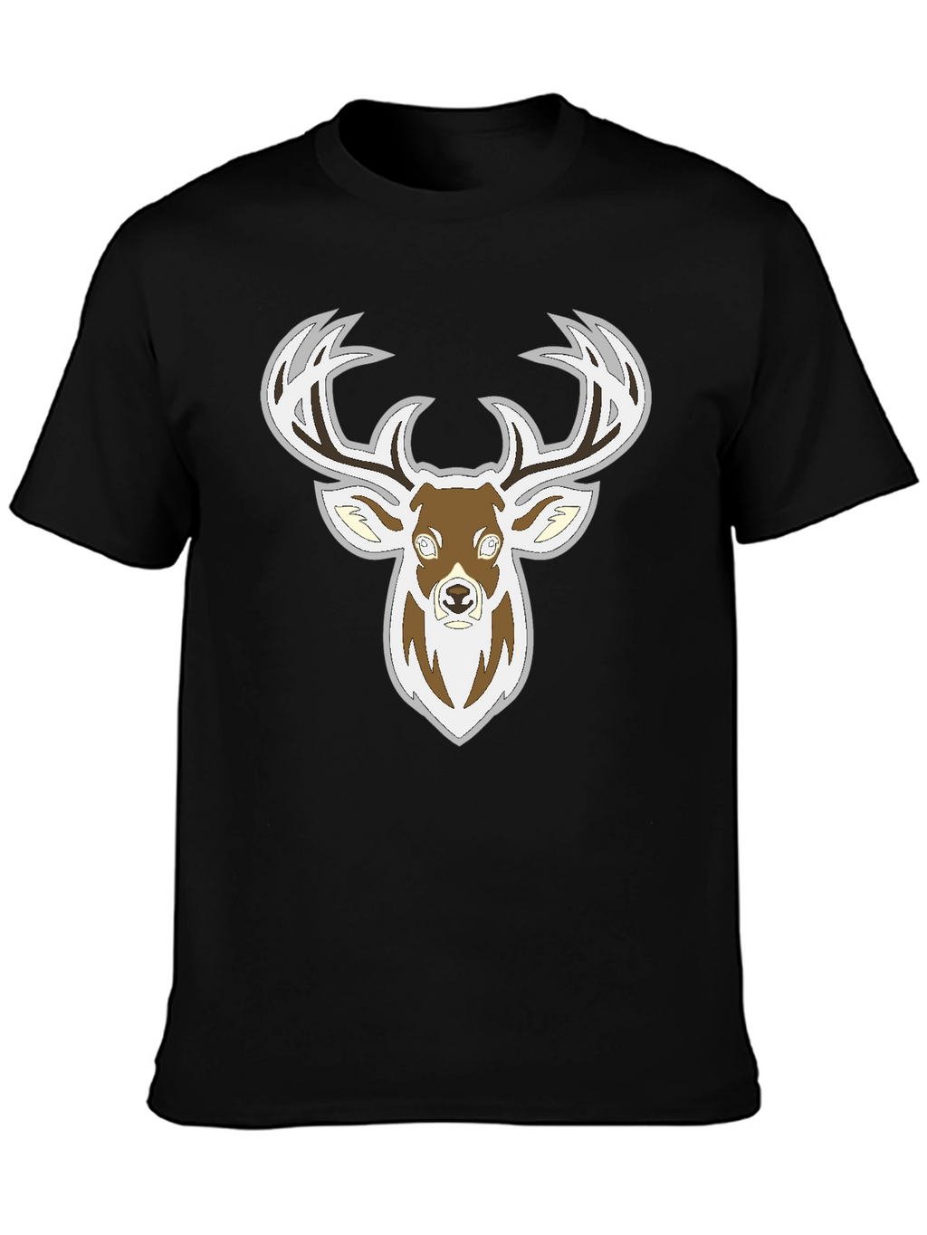 Deer Graphic Black T-Shirt