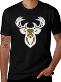 Deer Graphic Black T-Shirt