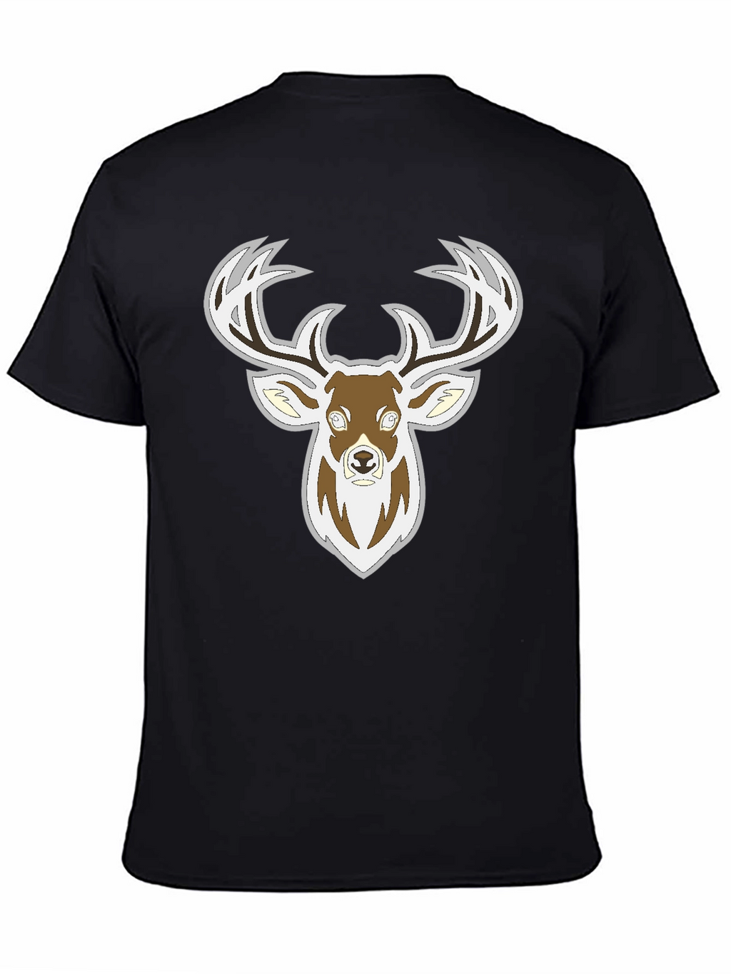 Deer Graphic Black T-Shirt