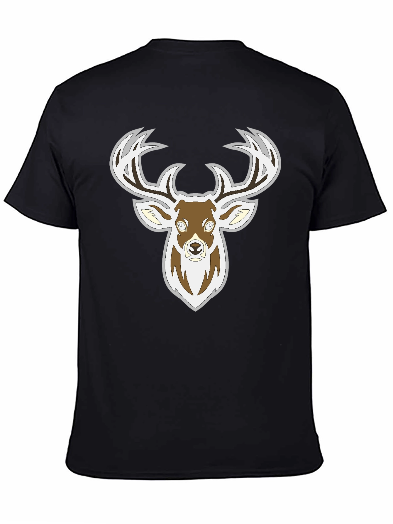 Deer Graphic Black T-Shirt