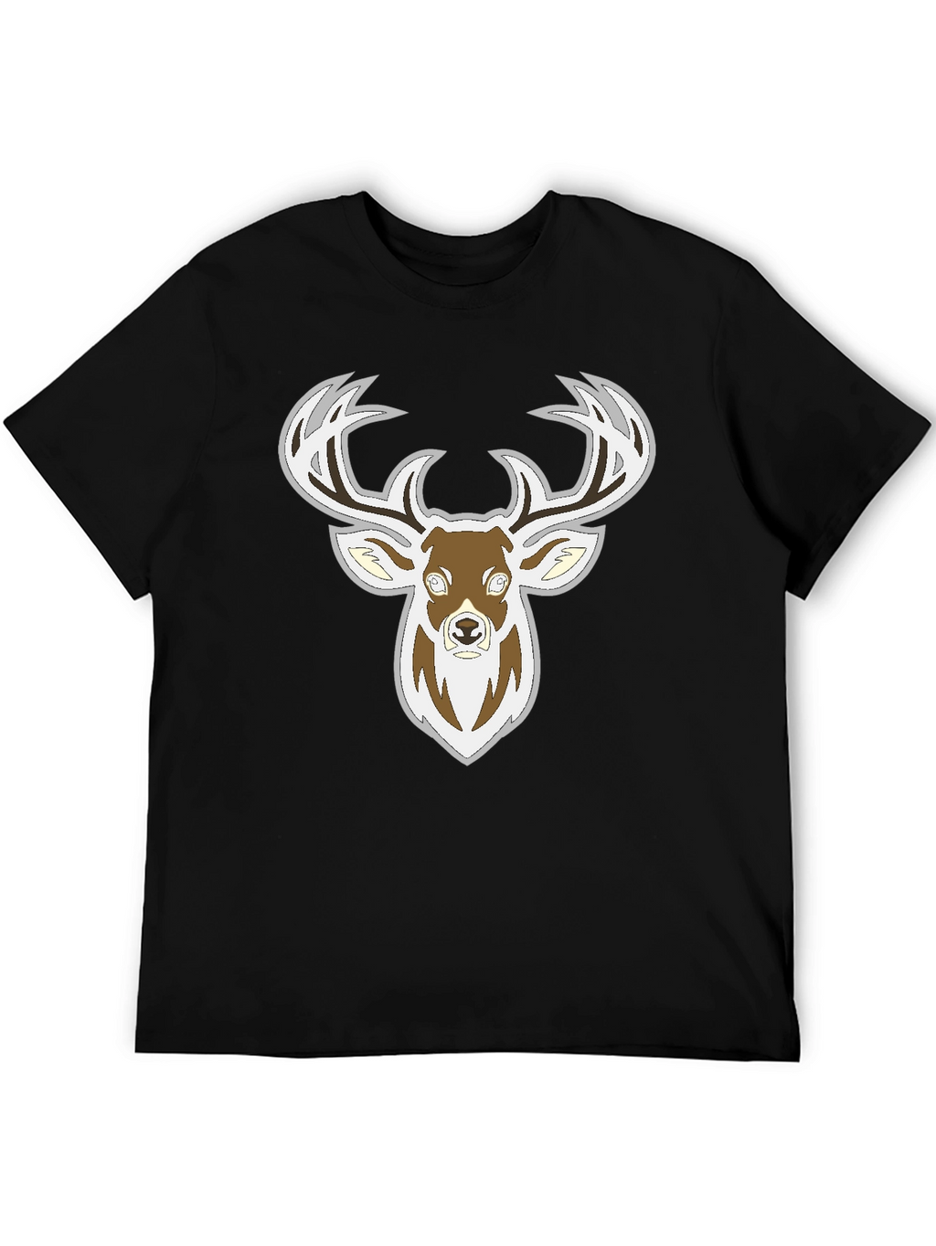 Deer Graphic Black T-Shirt