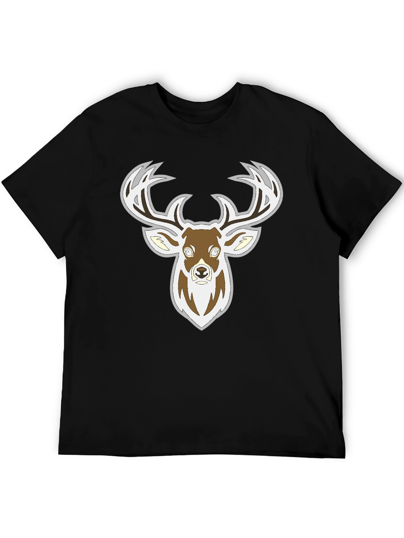 Deer Graphic Black T-Shirt