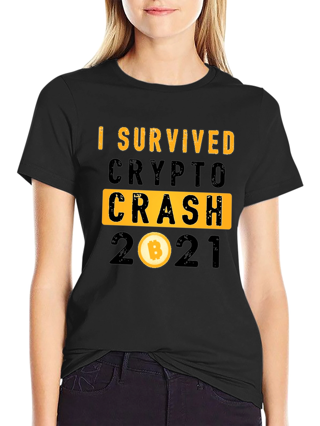 I Survived Crypto Crash 2021 Bitcoin T-Shirt