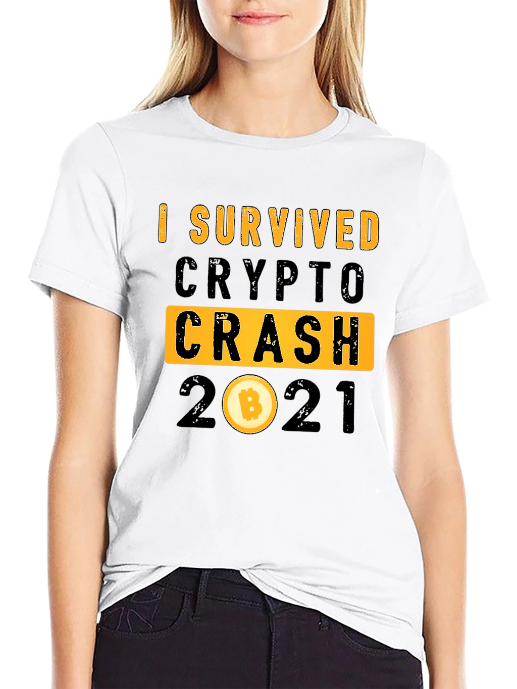 I Survived Crypto Crash 2021 Bitcoin T-Shirt