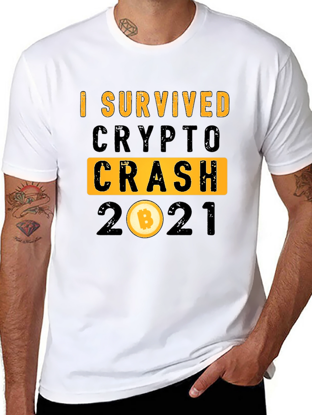 I Survived Crypto Crash 2021 Bitcoin T-Shirt