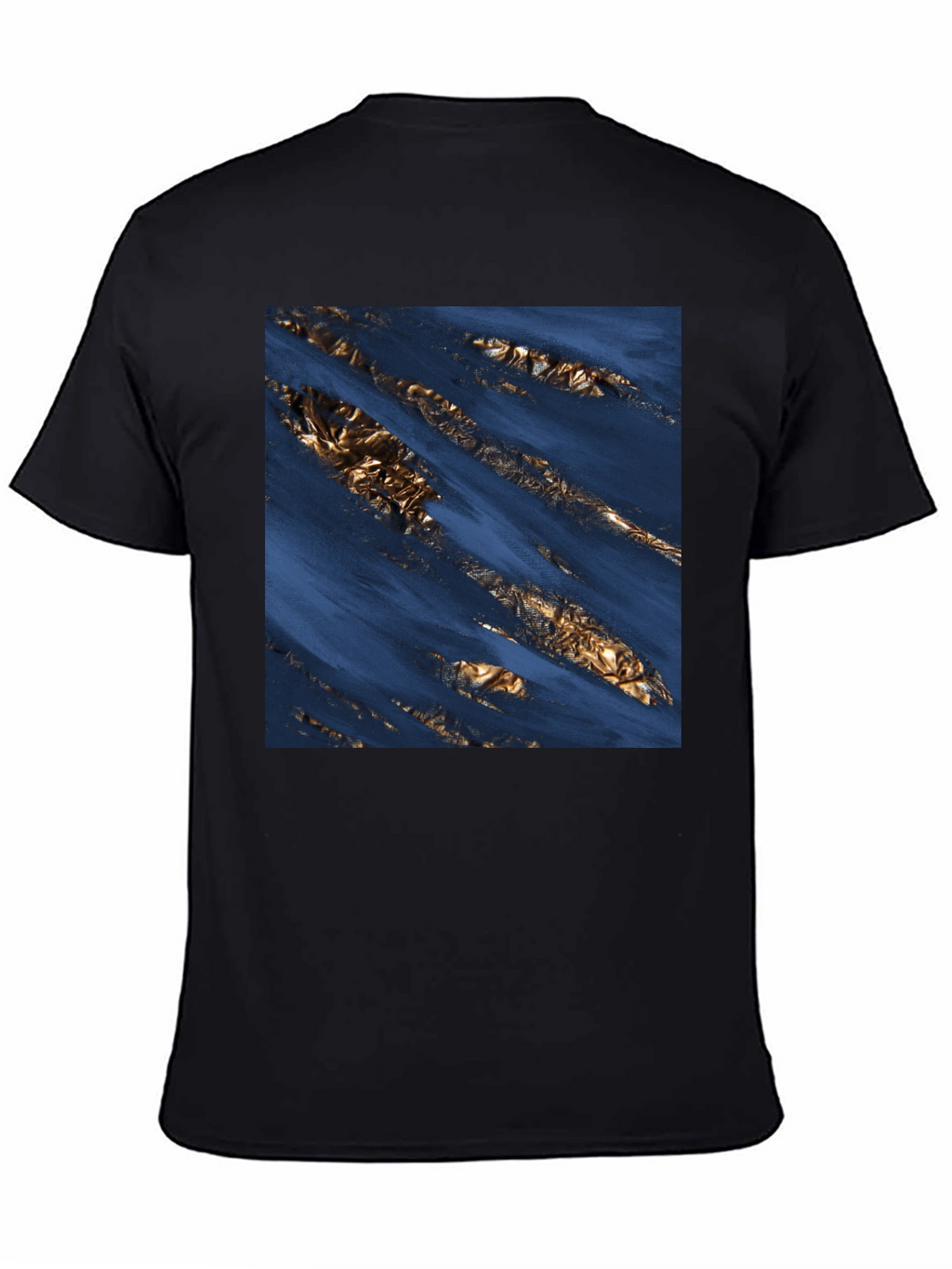 Abstract Gold Foil T-Shirt - Modern Graphic Tee