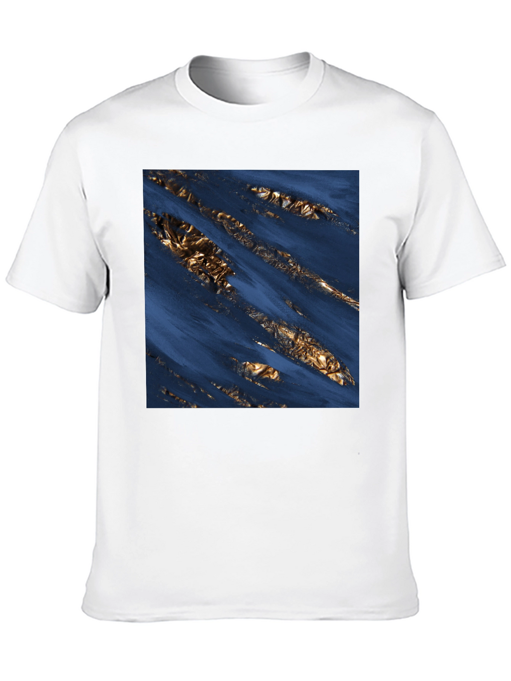 Abstract Gold Foil T-Shirt - Modern Graphic Tee