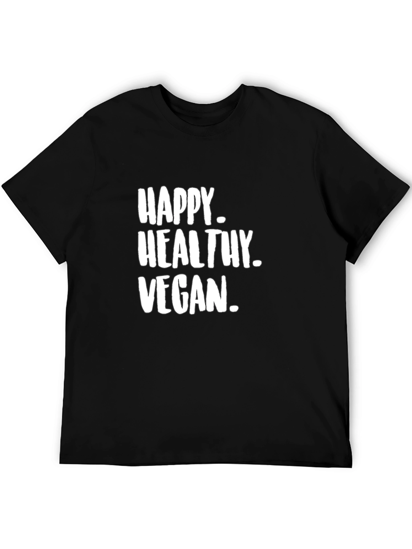 Happy Healthy Vegan Graphic Tee - Black