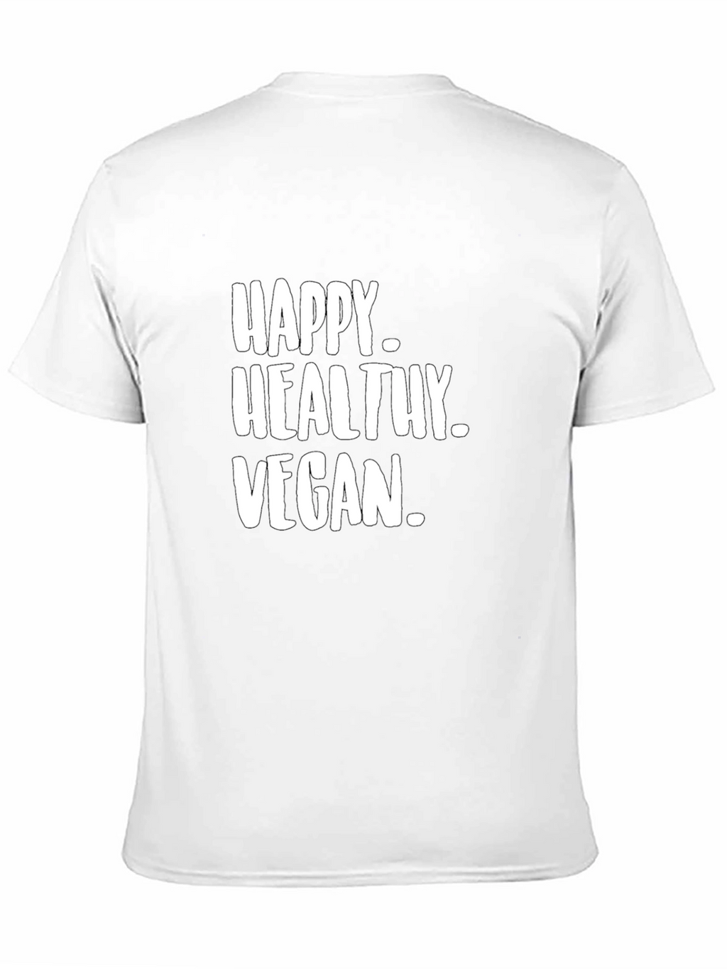 Happy Healthy Vegan Graphic Tee - Black
