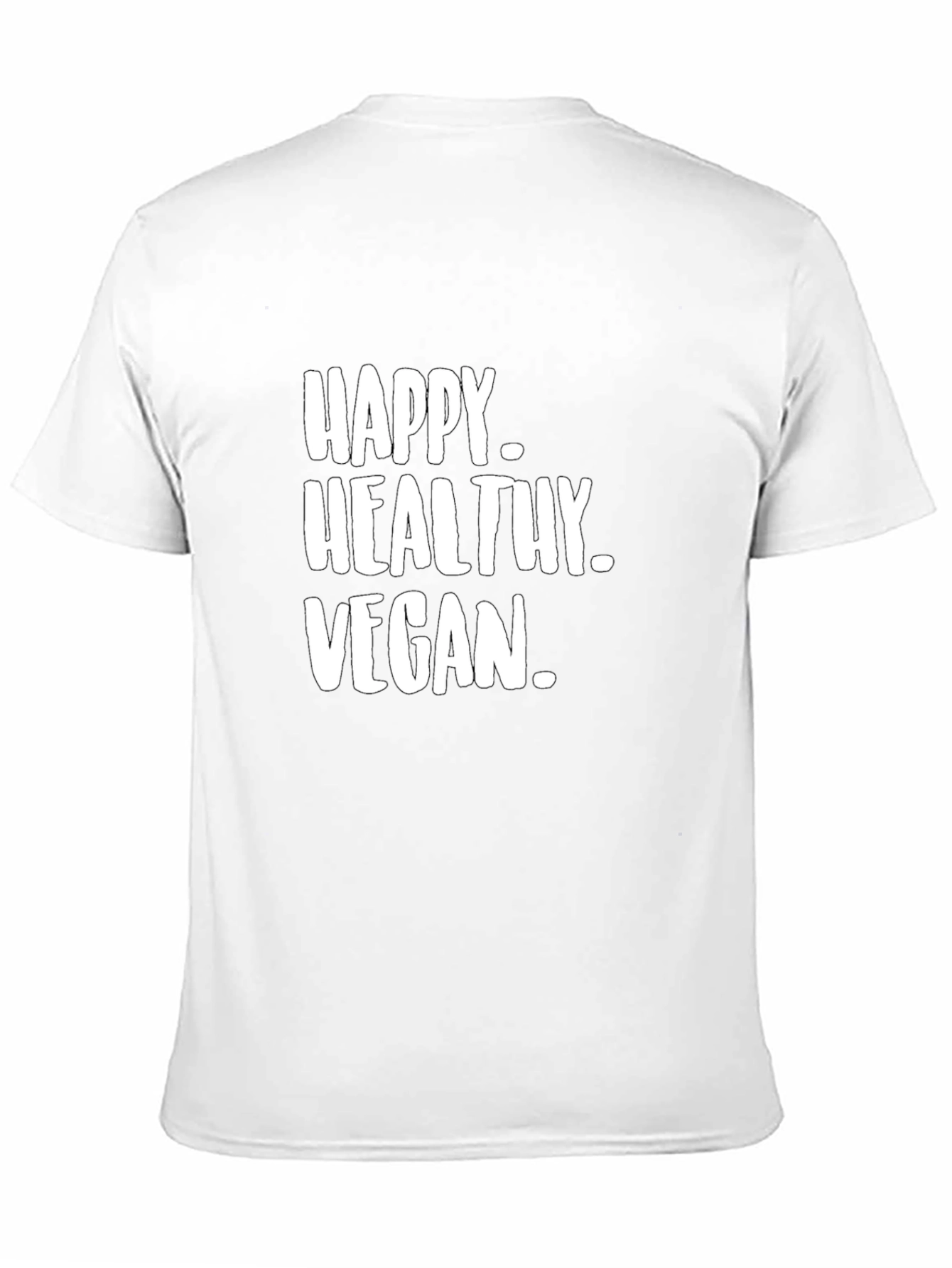 Happy Healthy Vegan Graphic Tee - Black