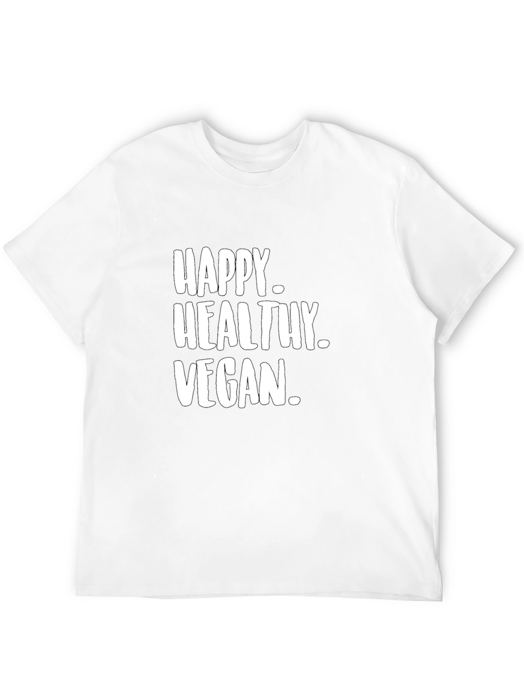 Happy Healthy Vegan Graphic Tee - Black