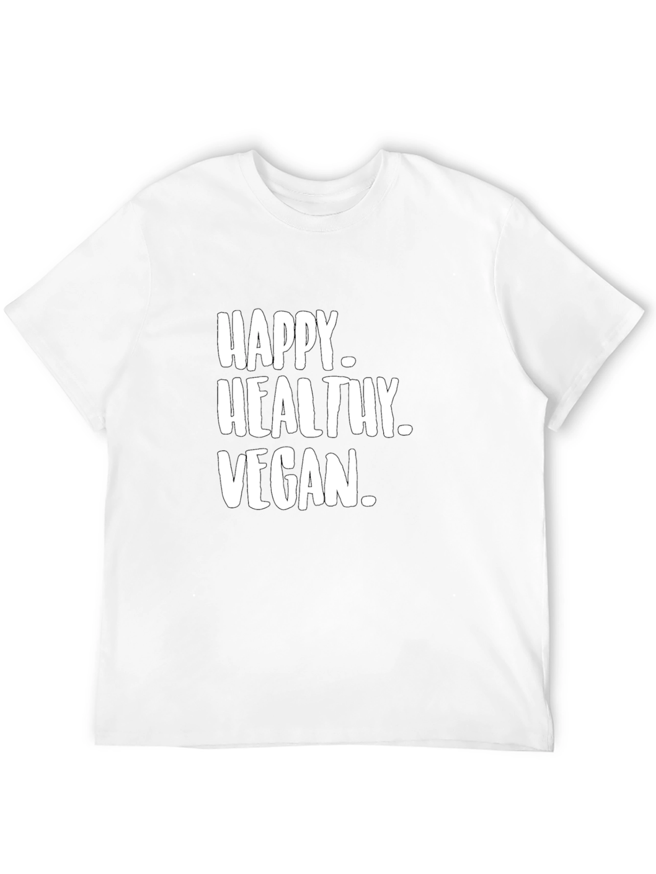 Happy Healthy Vegan Graphic Tee - Black