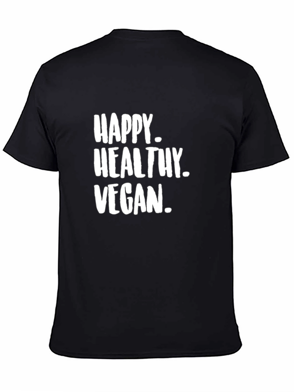 Happy Healthy Vegan Graphic Tee - Black