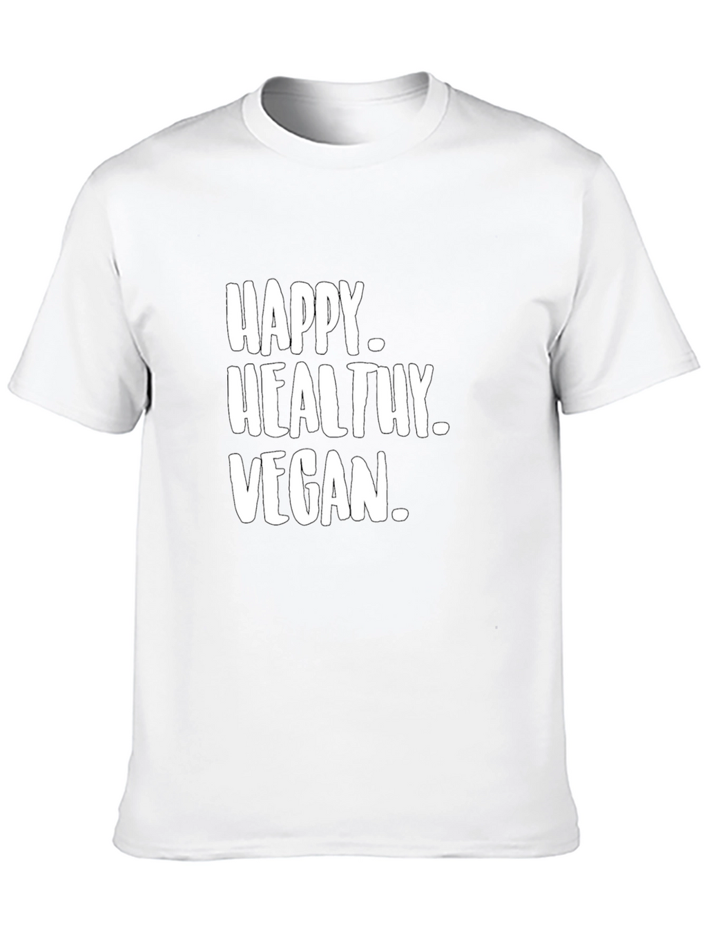 Happy Healthy Vegan Graphic Tee - Black