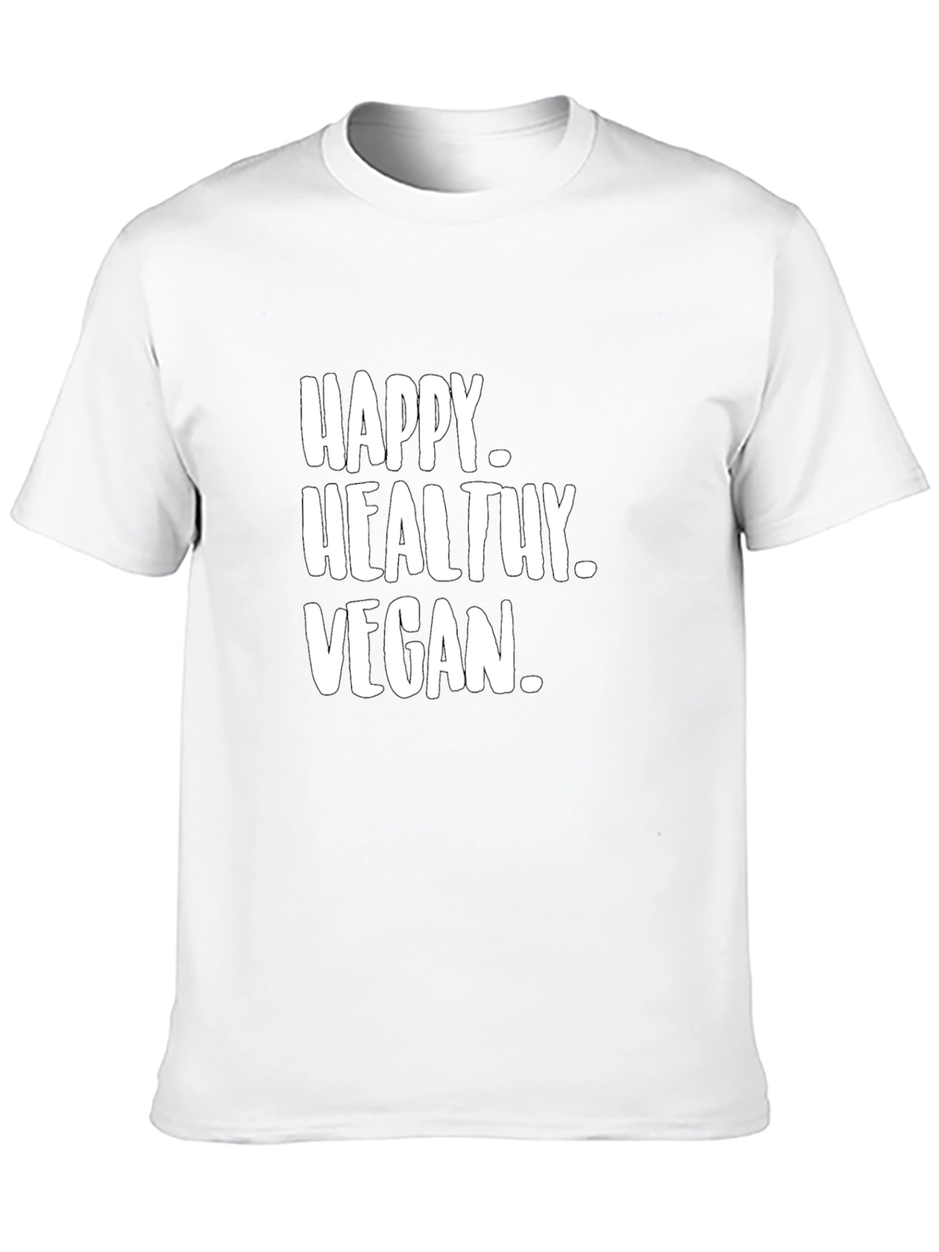 Happy Healthy Vegan Graphic Tee - Black